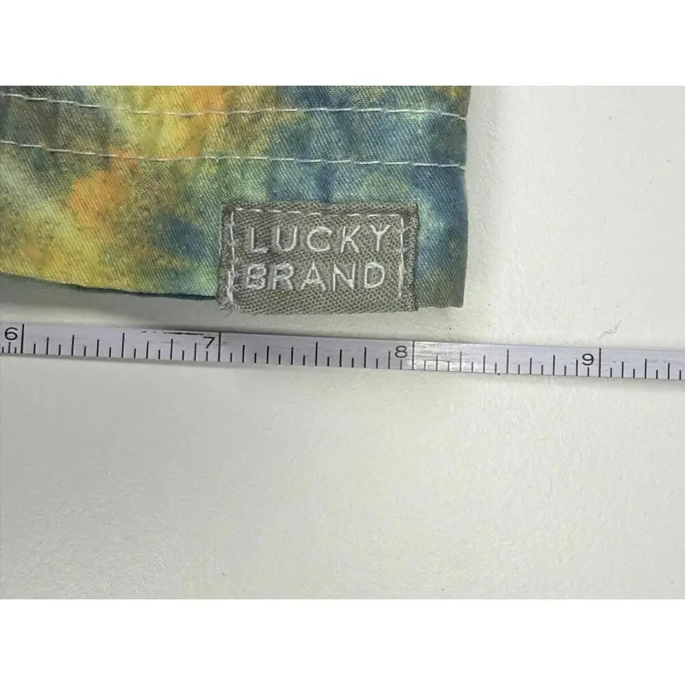 Lucky‎ Brand Swim Trunks Boys 8 Tie Dye Blue Mesh Lined Drawstring Elastic Waist
